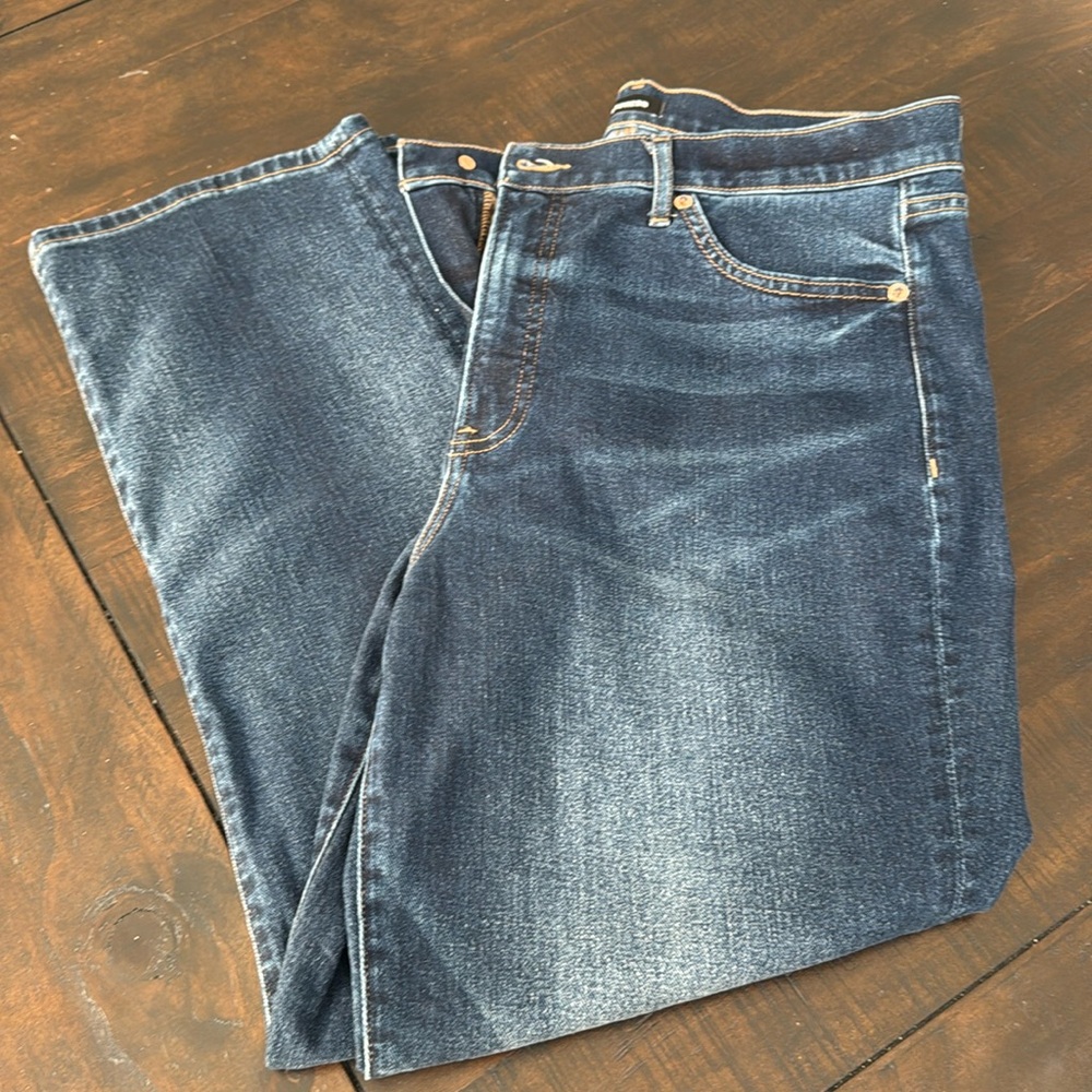 Express Straight Ankle High Rise Jeans